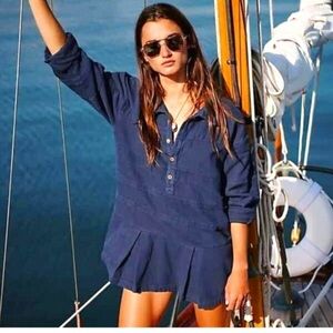 Free People " Checkin In" Mini Dress NWOT cute